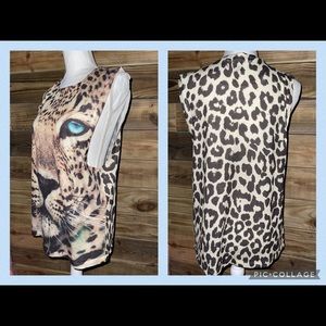 Sleeveless Leopard Tee